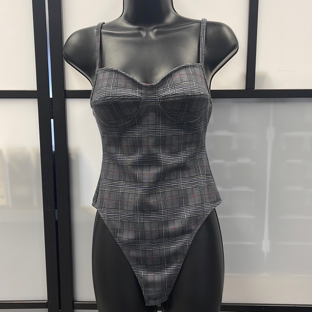Woman’s plaid print Tank/Bodysuit
